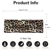 2026 New leopard print sports waterproof headband, anti-slip and breathable headband, fitness elastic sports hairband