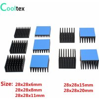 28x28mm Aluminum Heatsink Heat Sink Radiator For Electronic Chip integrated circuit Cooling cooler With Thermal Conductive Tape