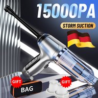 Mini aspirateur de voiture sans fil à main, appareil à forte aspiration, pour maison et voiture, à double usage, appareil ménager, 15000Pa