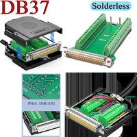 Adaptateur DB37 sans soudure, 37 broches, boîtier métal/plastique, carte terminale, connecteurs mâle et femelle D-SUB 37 broches