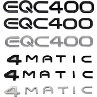 3D ABS Chrome Silver Black Car Rear Trunk Badge Sticker EQC400 4MATIC Emblem Logo For Mercedes EQA EQB EQE EQC 400 Accessories