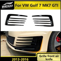 Front Bumper Lip Splitter Spoiler Canard For VW Golf 7 MK7 GTI 2013-2016 Glossy Black ABS Car Body Kit Exterior Parts