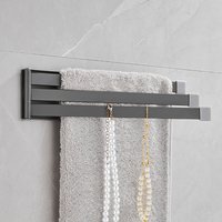 Hand Towel Ring Self Adhesive Bathroom Kitchen Towel Hand Towel Holder Bar Stick on Wall Stainless Steel Matte Black