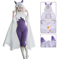 ANIMECC IN STOCK Emilia Cosplay Rezero Anime Re Zero Season 4 Cosplay Jumpsuit Cloak Shawl Full Sets Halloween Outfits for Women
