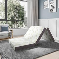 Panana Tri Fold Gel Memory Foam Mattress | Portable Folding Pad, Guest Bed with Washable Cover (Double / 10cmThick)