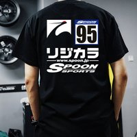 AliExpress Japanese JDM Modified Car SPOON Civic Type R2025 Summer Pure Cotton Short-sleeved T-shirts for Men and Women