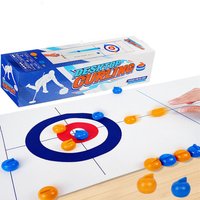 Tabletop Curling Game For Kids Adults & Family Curling Board Game Easy To Set Up Play Portable Fun Indoor Sports Game