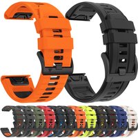 22mm 26mm Silicone Strap For Garmin Watch Fenix 8 E 7X 7Pro 6X 6/MARQ/Enduro/Forerunner 970 965 955 Solar QuickFit Official Band