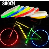 1pc 8m Bike Stickers Reflective Tape Fluorescent DIY Bike Bicycle Strips Cycling Tapes for Bicycle Helmet Motorcycle Scooter