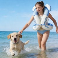 Inflatable Baby Swim Float Vest Toddler Underarm Floaties for Hands Free Swimming Kids Pool Safety Learning Aid Summer Water Fun