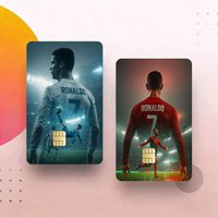 C-CR7 Football Ronaldo Decorative Waterproof Film Skin Cover Credit Card Stickers Debit Front Bank Bus Pass