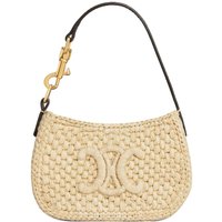 CELINE Tilly Raffia Handbag Women's Natural & Tan