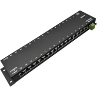 16 Port 1000Mbps Security Power over Ethernet Passive POE Injector 48V PoE Patch Panel for 16 IP Cameras wireless AP Bridge