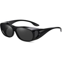 AliExpress NONE Night Vision Fit Over Glasses Polarized 100% UV Protection Wrap-around Sunglasses for Women Man Driving Fishing Hiking Cycling