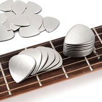 12Pcs 0.3mm Stainless Steel Guitar Picks - Durable Metal Plectrums for Acoustic/Electric Guitar, Ukulele & Bass ZSY