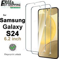 Screen Protector For Galaxy S24 Samsung 6.2 inch Tempered Glass HD Crystal 9H Anti Scratch Fingerprint Unlock