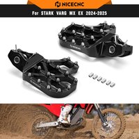 NICECNC For Stark Varg MX Stark Varg EX Stark Varg SM Electric Dirt Bike 2024 2025 Forged Aluminium Extender Foot Pegs Footrests