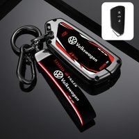 Zinc Alloy Car Smart Remote Key Case Full Cover Shell For VW Volkswagen Golf 8 MK8 ID.3 ID.4 Protector Keychain Auto Accessories