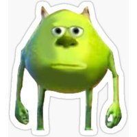 Mike Wazowski Meme 5PCS Stickers for Room Laptop Cartoon Water Bottles Background Print Decorations Kid Cute Decor Anime