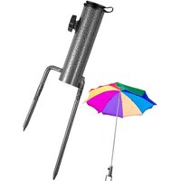 Solid Umbrella Stand Outdoor Base Round Patio Umbrella Holder Heavy-Duty Iron Adjustable Sun Umbrella Anchor For Picnic Beach