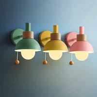 Minimalnie zaprojektowany włącznik suwakowy LED E27 kinkiet lampka nocna do sypialni salon przedpokój jadalnia oświetlenie dekoracyjne