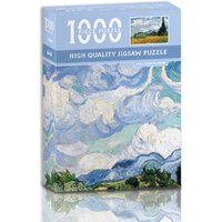 Mini Jigsaw Puzzle 1000 Pieces for Adults Kids Wheat Fields Puzzles Toy Family Game Famous World Oil Painting Home Decoration