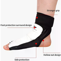 Taekwondo Leather Foot Gloves Sparring Karate Ankle Protector Guard Gear Boxing Martial Arts Foot Guard Sock Adult Kid