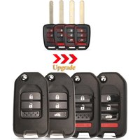 jingyuqin 2/3/4 Buttons Modified Folding Flip Remote Key Shell For Honda FIT XRV VEZEL CITY JAZZ CIVIC HRV Key Case Fob Upgrade