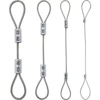 1.5/2/3/4mm adjustable 304 stainless steel wire cable, suspension kit, double hole rope clamp, used for hanging pictures