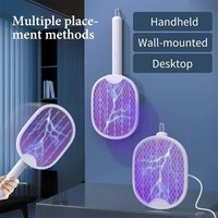 New Electric Fly Swatter Racket Mosquito Zappers Mosquito Bat with Trap Lamp for Indoor and Outdoor With UV Light Bug Zapper