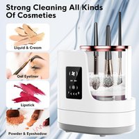 3 IN 1 Electric Makeup Brush Cleaner Machine with Makeup Brush Dryer for All Size Beauty Makeup Brush Cosmetic Tools Fast Drying