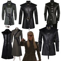 Prince Aemond Cosplay Belts Coat Role Play 2024 TV Dragon Costume Outfits Adult Men Disguise Clothes Halloween Carnival Suit