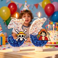 Anime One Piece Birthday Cake Candles Set Straw Hat Pirates Figure Candle Party Favors Baby Shower Birthday Party Decor for Kids