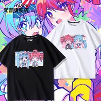 Accent Teto Collaboration Hatsune Miku Anime Future Peripheral Virtual Songstress Pure Cotton Printed Men's and Women's T-shirt