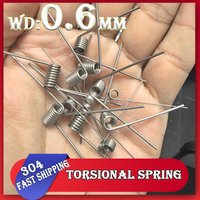 Wire Diameter 0.6mm 304 Stainless Steel Small Torsion Spring Torsion Hairpin Spring V-shaped Customizable 60/90/120/180 Degree