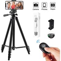 Portable Tripod For Phone Lightweight Camera Tripod Stand with Bluetooth Selfie Remote Phone Holder For Phone Video Photography