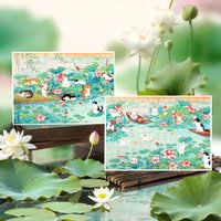 Antique Restoration Series Kawaii 3D Cartoon Cute Cat Miniature Scene Stickers DIY Handmade Stacking Paste Fun Landscape Sticker