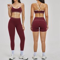 Yoga Set 2PCS Women's Tracksuit Workout Sportswear Gym Clothing High Waist Leggings Fitness Bra Sports Suits Zipper Long Sleeves