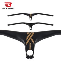 AliExpress BOLANY Integrated Bicycle Handlebars Stem -17 Degree MTB Integrated Handlebar Stem 775mm Aluminum Alloy Handlebar for Bike