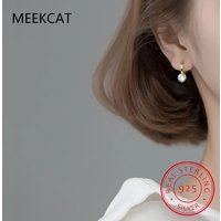 100% Real 6.5mm 1.0carat D Color Moissanite Hoops Earrings for Women 2023 Trending New In Earrings Silver 925 Jewelry