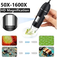 1600X 3in 1 Digital Microscope Camera Portable Electronic Microscope For Soldering LED Magnifier Type-C USB Charge Magnifier