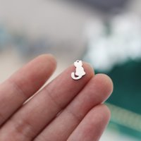 3PCS/Lot Cute Tiny Cat Pendant Stainless Steel Summer Huggies Animal Gift Statement Jewelry
