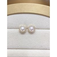 ZHBORUINI 2025 New Arrivals 8.5-9mm Natural Freshwater Pearl Rotundity Earrings Fashion Exquisite Simple Jewelry Gift for Women
