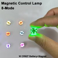 8-Modus Drahtlose LED Magnetische Steuerung Lampe Magnet Induktion Blinkende Fluss Lichter + CR927 Taste Batterie + magnet DIY Spielzeug Modell