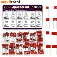 120pcs CBB Capacitor Assortment Kit Metallized Polypropylene Film Capacitors
