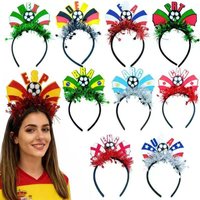 2026 Football Event National Team Flag Headband, Soccer Fan Cheering Hair Hoop Headwear For Cheerleading Fan Hair Hoop