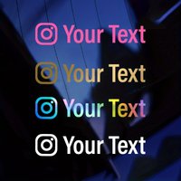 1pc Customizable Text Name Stickers for Instagram My Name Social Software Vinyl Decal Window Door Motorcycle Bicycle Sticker, Ma