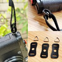 1 Pair Stainless Steel Lug Ring Camera Strap for Triangle Split Ring Adapter Leather Protector Cover for Mirrorless Came