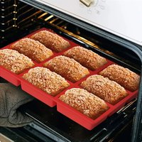 9-cavity Silicone Mini Loaf Pan For Baking Cake Bread Meatloaf Cornbread Brownie Muffin Soap Easy To Clean Kitchen Accessories