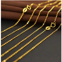 18k gold necklaces karat gold o shape chains necklace rolling chians au750 stamp